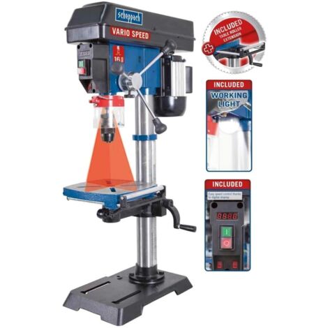 Scheppach DP18VARIO 550W 16mm Vari-Speed Bench Pillar Drill