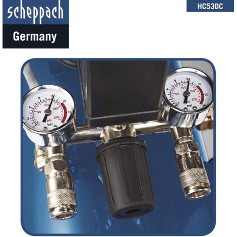 Scheppach HC53DC 50 L Semi-Pro Twin Cylinder Air Compressor 230 V