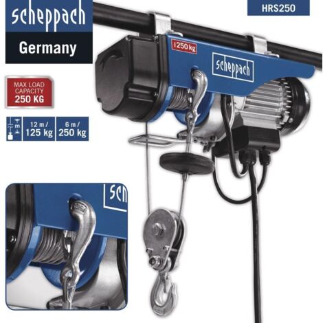 Scheppach HRS250 250 Kg Electric Hoist 230 V