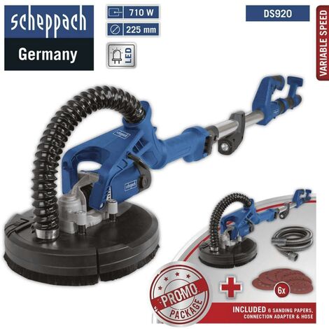  230V PORTABLE DRY WALL SANDER WITH 1.7M EXTENDABLE ARM SCHEPPACH DS920