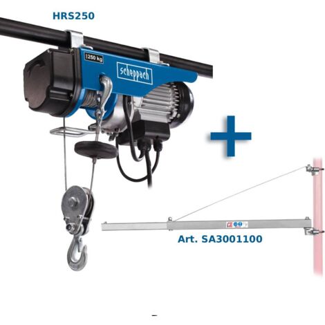  230V SCAFFOLD ELECTRIC LIFTING HOIST 250 KG SCHEPPACH HRS250 + SWING ARM 110 CM