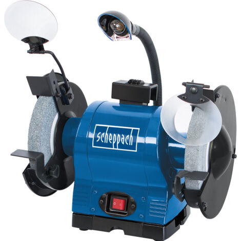  Scheppach BG200 550W 200mm Bench Grinder Inc. Worklamp 230 V