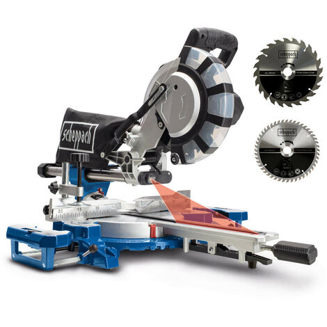  Scheppach 2000W Electric Mitre Saw / Chop Saw With 210mm Blade, 230V HM216X